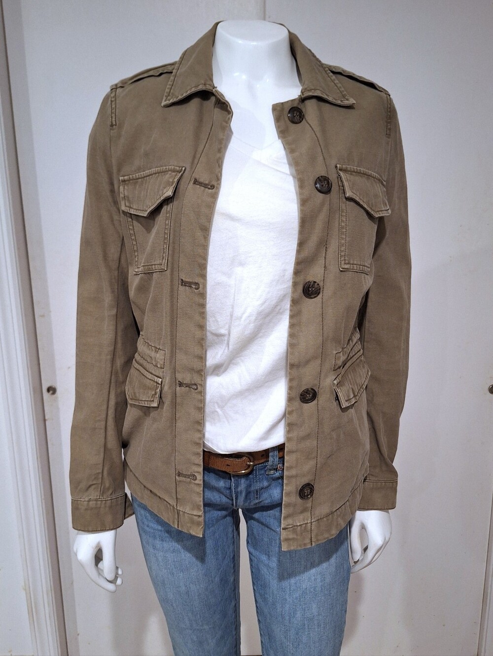 H&M Women's Utility Jacket in Olive
